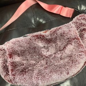 Pink furry Fanny pack
